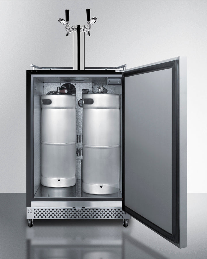 Summit - 24" Wide Built-In Outdoor Kegerator with TapLocks | SBC696OSTWINTL