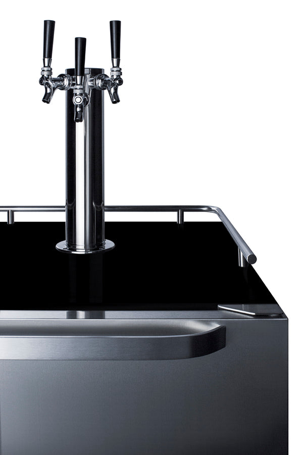 Summit - 24" Wide Built-In Outdoor Kegerator | SBC696OSTRIPLE