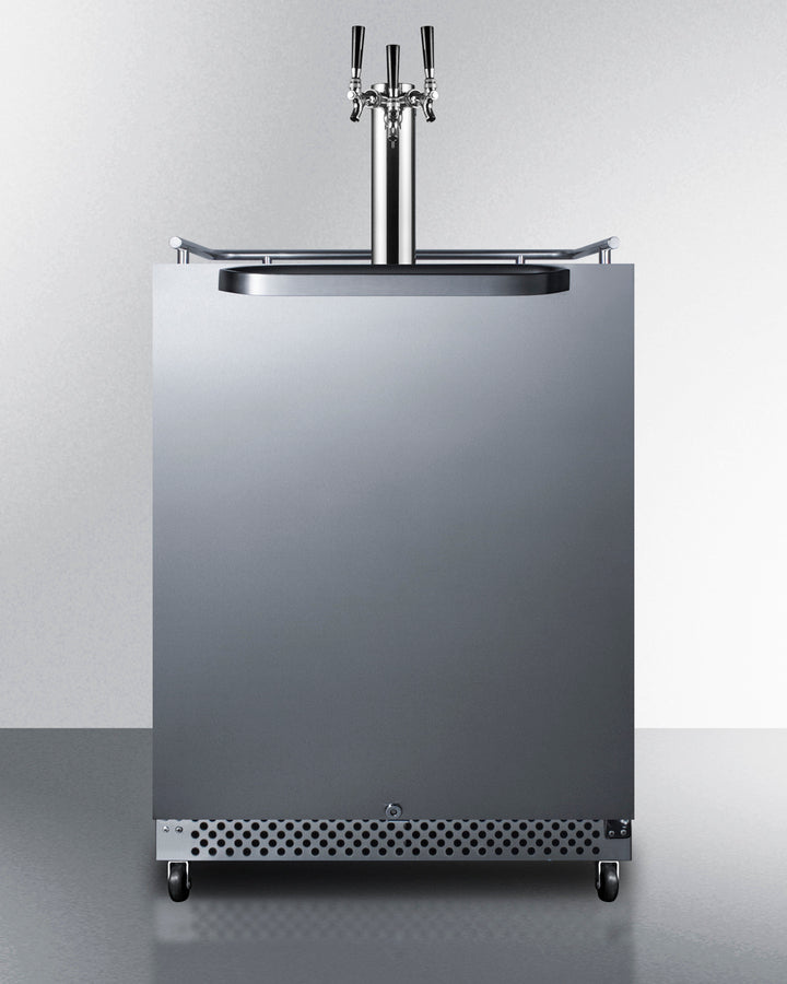 Summit - 24" Wide Built-In Outdoor Kegerator | SBC696OSTRIPLE