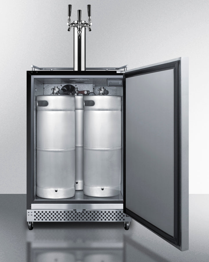 Summit - 24" Wide Built-In Outdoor Kegerator | SBC696OSTRIPLE