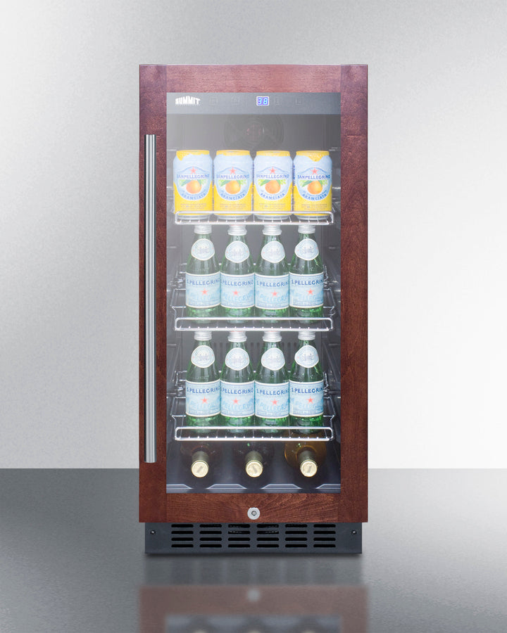 Summit - 15" Wide Built-In Beverage Center (Panel Not Included) | SCR1536BGPNR