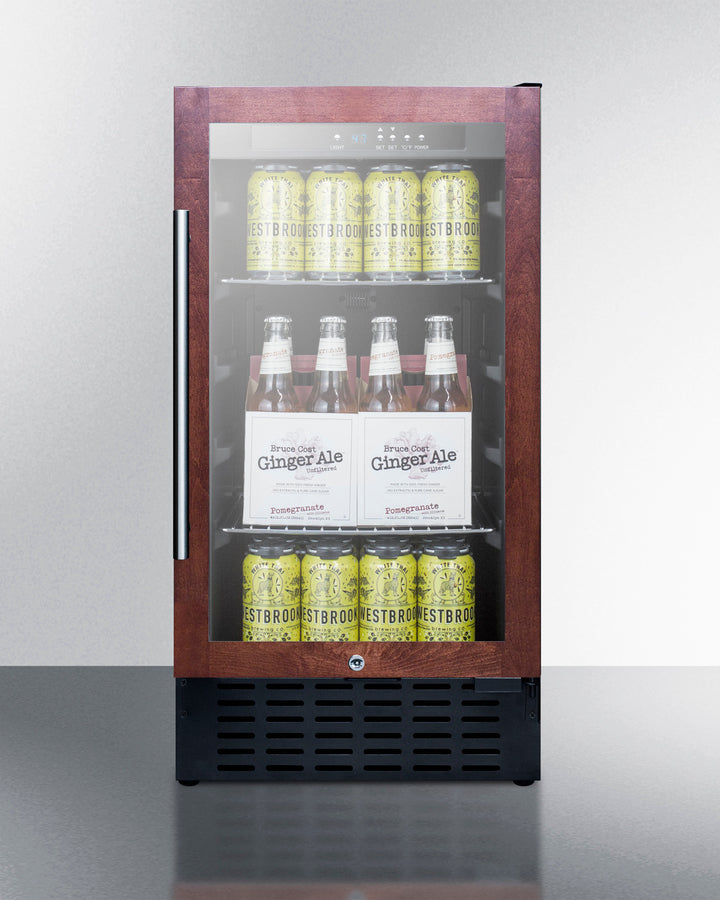 Summit - 18" Wide Built-In Beverage Center (Panel Not Included) | SCR1841BPNR