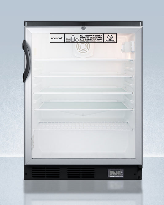 Summit - 24" Wide Built-In All-Refrigerator | SCR600BGLBINZ