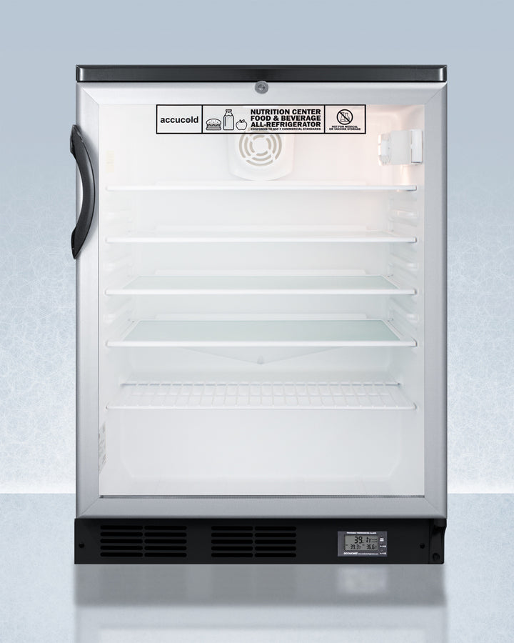 Summit - 24" Wide All-Refrigerator | SCR600BGLNZ