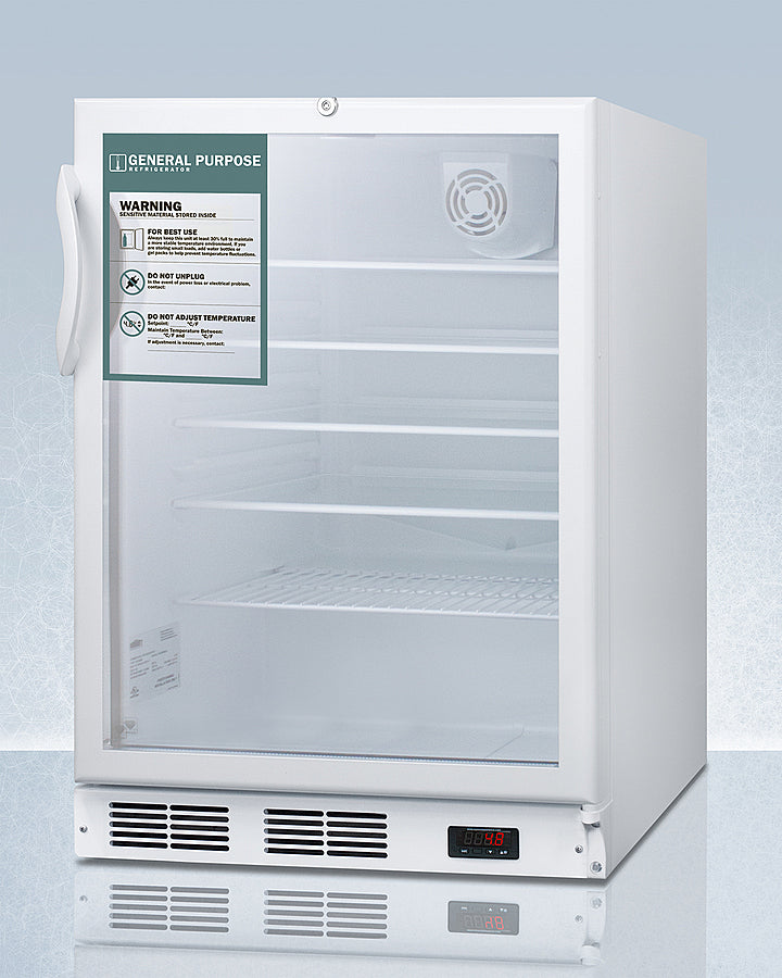 Summit - 24" Wide Built-In All-Refrigerator, ADA Compliant | SCR600GLBIADAGP