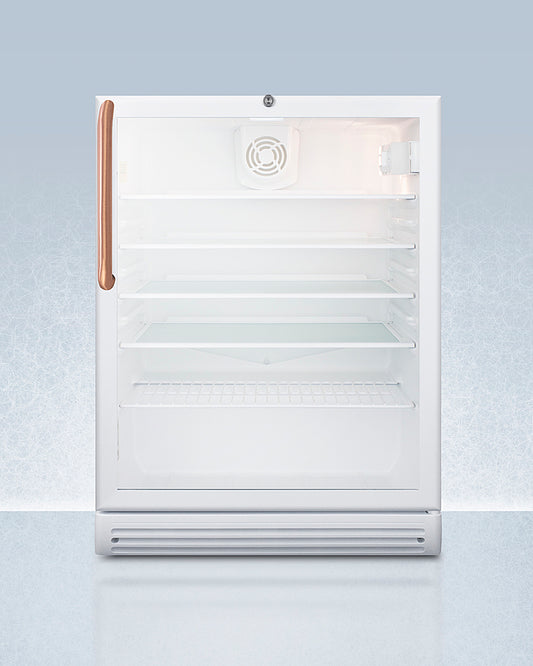 Summit - 24" Wide Built-In Beverage Center with Antimicrobial Pure Copper Handle, ADA Compliant | SCR600GLBITBCADA