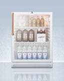 Summit - 24" Wide Built-In Beverage Center with Antimicrobial Pure Copper Handle, ADA Compliant | SCR600GLBITBCADA