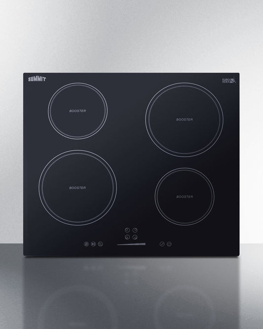 Summit - 24" Wide 208-240V 4-Zone Induction Cooktop | SINC4B241B