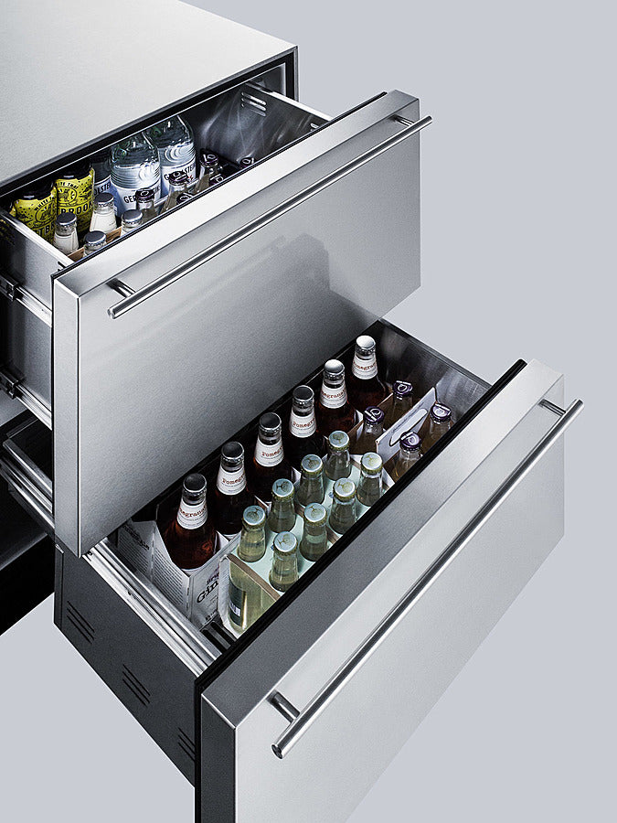 Accucold Summit - 24" Wide 2-Drawer All-Refrigerator, ADA Compliant |  SP6DBS2D7ADA