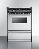 Summit - 15" Wide Built-in or Freestanding All-Refrigerator and 24" Wide Gas Range, Open Burner Bundle