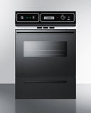 Summit - 24" Wide Gas Wall Oven and 18" Wide Built-In All-Refrigerator, ADA Compliant Bundle