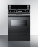 Summit - 24" Wide Gas Wall Oven and 18" Wide Built-In All-Refrigerator, ADA Compliant Bundle