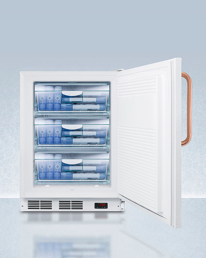 Accucold Summit - 24" Wide Built-In All-Freezer with Antimicrobial Pure Copper Handle | VT65MLBITBCADA