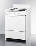 Summit - 24" Under Cabinet Ductless Range Hood and 24" Wide Electric Coil Top Range Bundle