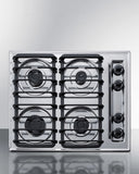 Summit - 24" Wide 4-Burner Gas Cooktop | ZTL033S