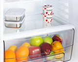 Summit - 24" Wide Top Mount Refrigerator-Freezer With Icemaker | FF1091WIM