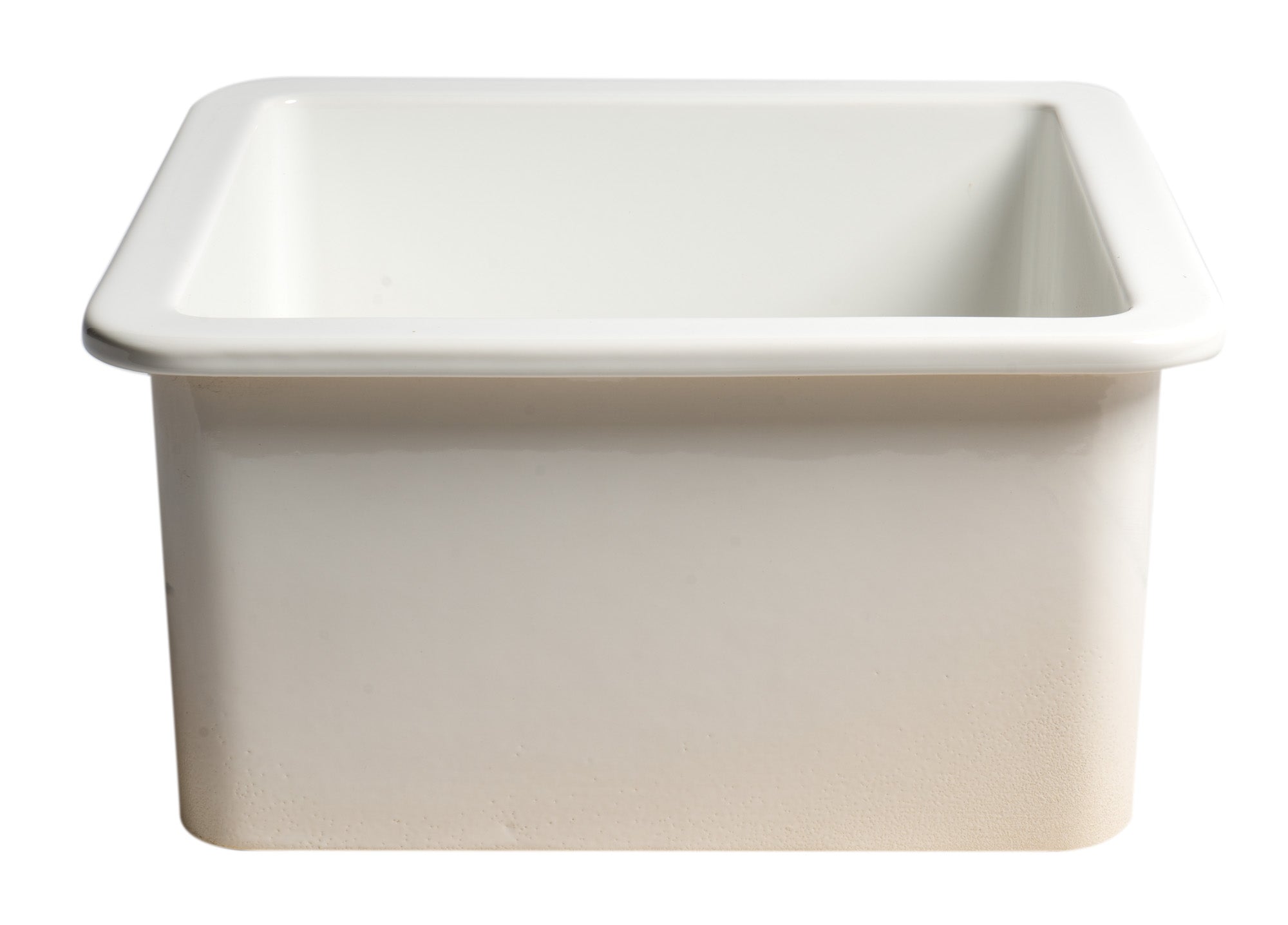 ALFI Brand - White Square 18" x 18" Undermount / Drop In Fireclay Prep Sink | ABF1818S-W