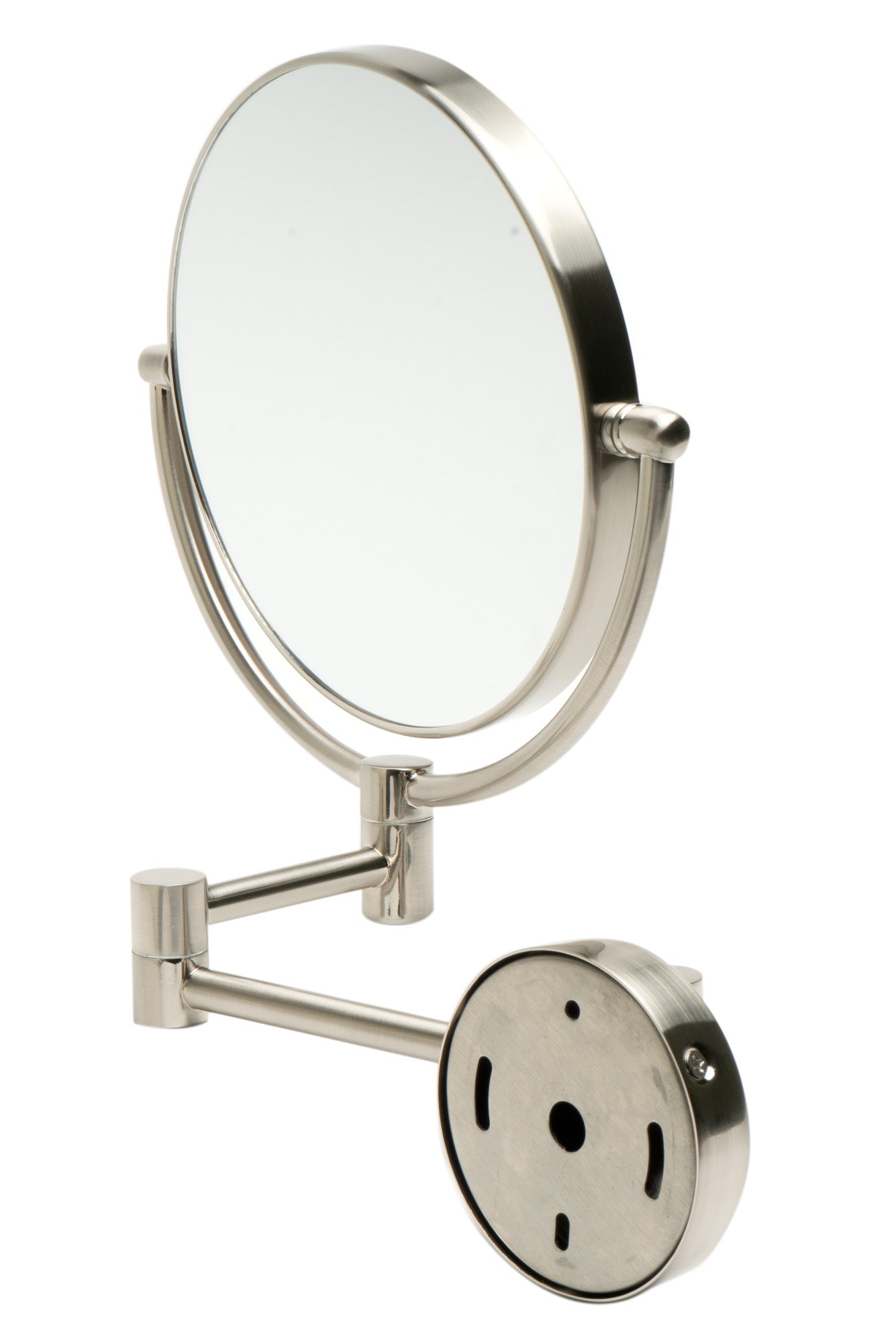 ALFI Brand - 8" Round Wall Mounted 5x Magnify Cosmetic Mirror | ABM8WR-BN