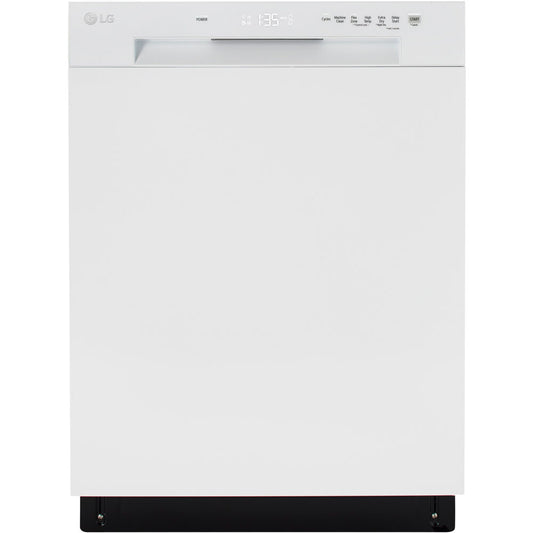 LG - 24" Front Control Dishwasher, 52 dBA, AutoLeak Protection, Dynamic DryDishwashers - LDFC2423W
