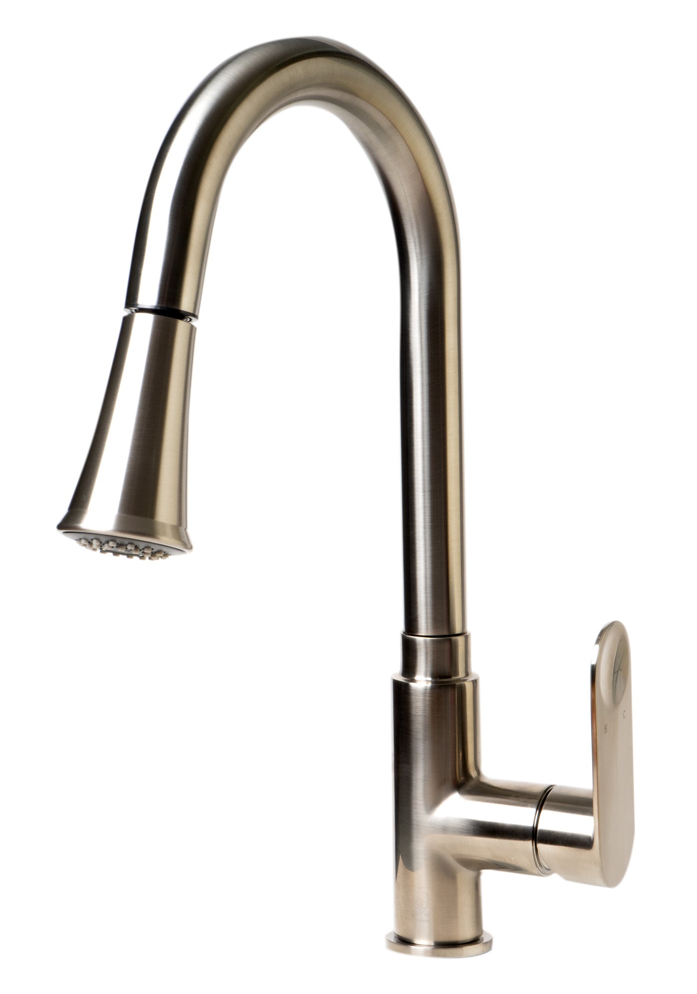 ALFI Brand - Brushed Nickel Gooseneck Pull Down Kitchen Faucet | ABKF3480-BN