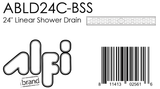 ALFI Brand - 24" Long Modern Stainless Steel Linear Shower Drain with Groove Holes | ABLD24C-BSS
