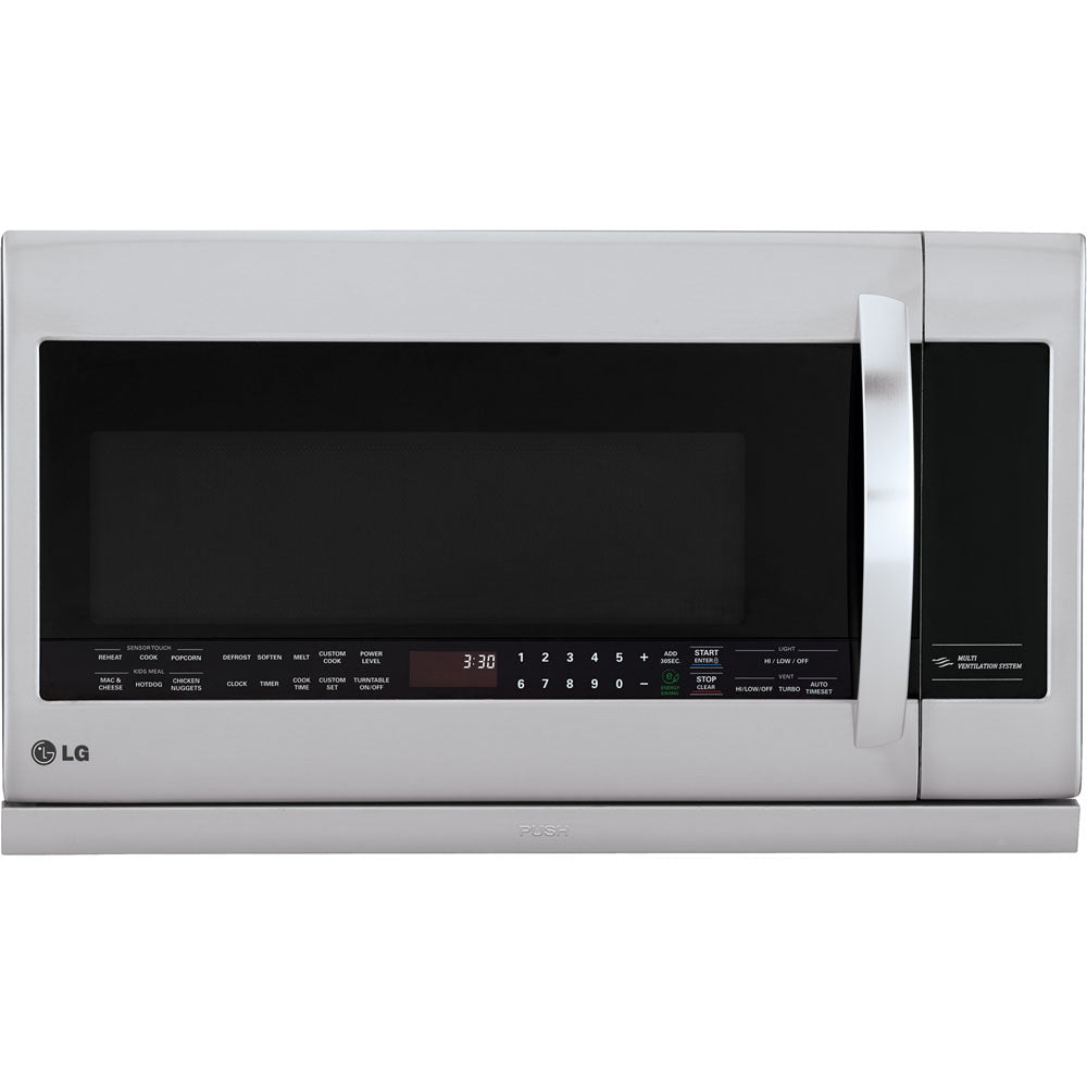 LG Over the Range Microwaves, 5.8 CF Gas Single Oven Slide-In Range, EasyClean Plus Self Clean, ThinQ, and Wall Mounted Range Hood Bundle