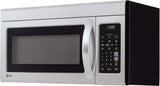 LG Over the Range Microwave and 6.3 CF Electric Single Oven Slide-In Range, Self Clean, ThinQ,Printproof