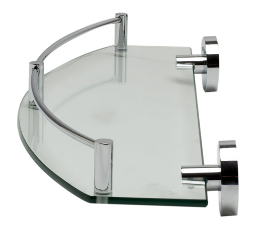 ALFI Brand - Polished Chrome Wall Mounted Glass Shower Shelf Bathroom Accessory | AB9547