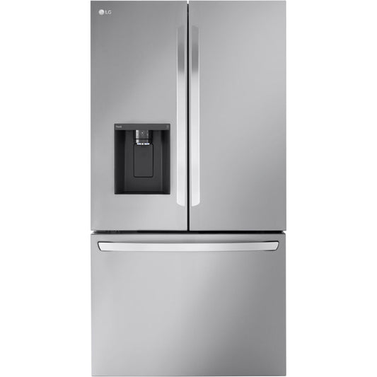 LG - 26 CF 3 Door Counter Depth French Door, Ice and Water with Dual IceRefrigerators - LRFXC2606S
