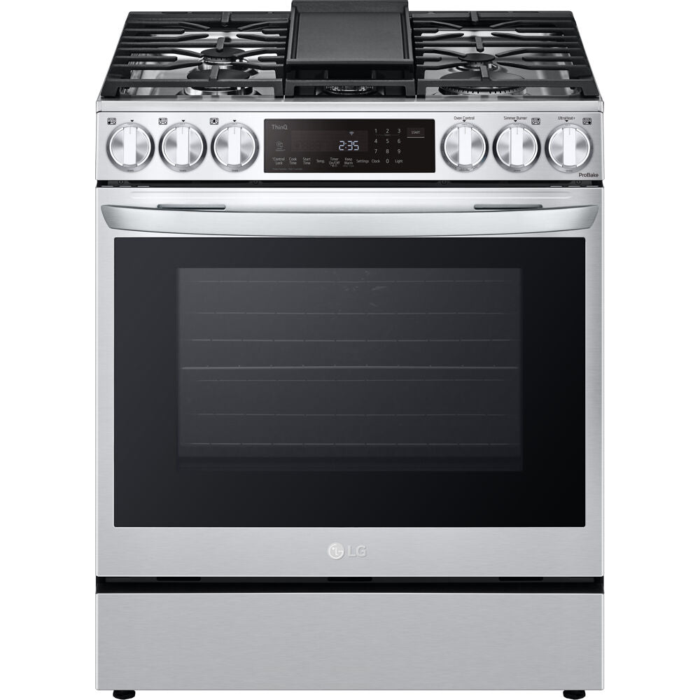 LG - 6.3 CF Dual Fuel Slide-In Range, ProBake Convection InstaView, Air FryDual Fuel Slide-in - LSDL6336F