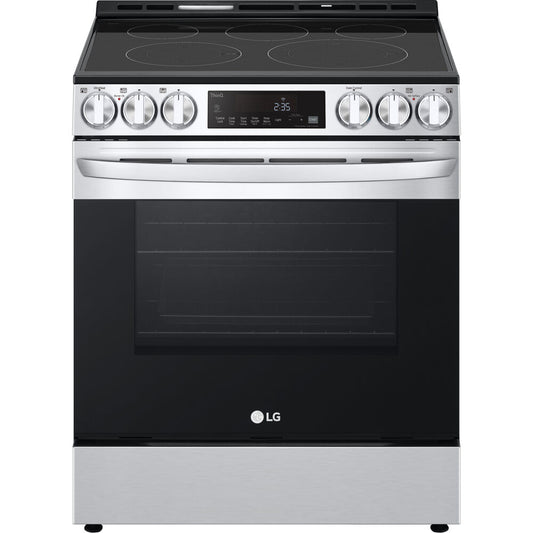 LG - 6.3 CF Electric Single Oven Slide-In Range, Air Fry, ThinQ, Self Clean - Electric Slide-in - LSEL6333F