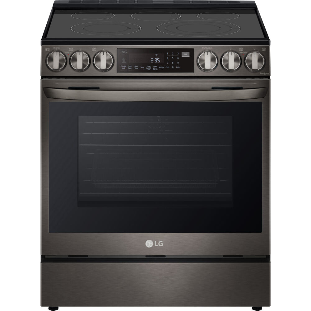LG - 6.3 CF Electric Single Oven Slide-In Range, Instaview, Air Fry, ThingQ - Electric Slide-in - LSEL6335D