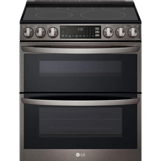 LG - 7.3 CF Smart Electric Double Oven Slide-In, ProBake, Convection, Air Fry - Electric Slide-in - LTEL7337D