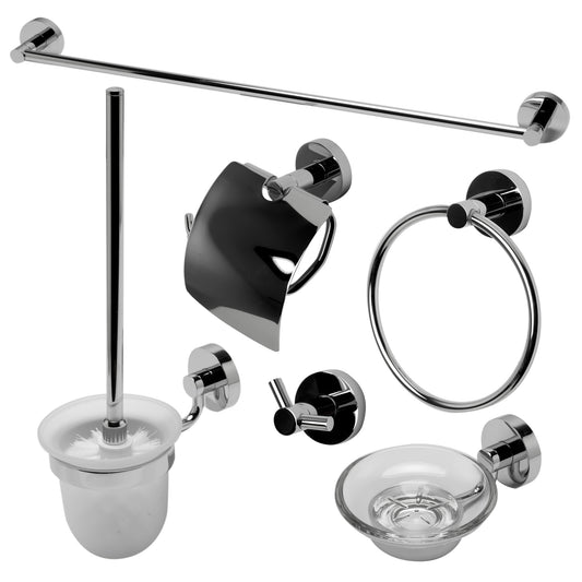 ALFI Brand - Polished Chrome 6 Piece Matching Bathroom Accessory Set | AB9513-PC