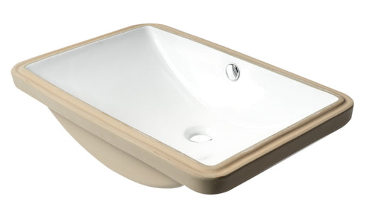 ALFI Brand - White 24" Rectangular Undermount Ceramic Sink | ABC603