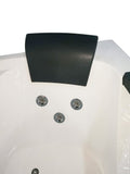 EAGO - 5 ft Clear Rounded Left Corner Acrylic Whirlpool Bathtub | AM198ETL-L