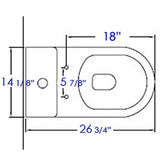 EAGO - Replacement Soft Closing Toilet Seat for TB353 | R-353SEAT