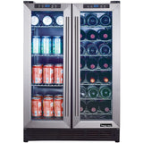 Magic Chef Built-in Wine Refrigerators Magic Chef - 24" Wine & Beverage Cooler, French Doors, Dual-Zone Cooling | MCWBC24DZ1