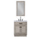 Water Creation | Chestnut 30 In. Single Sink Carrara White Marble Countertop Vanity In Grey Oak with Mirror | CH30CW03GK-R21000000