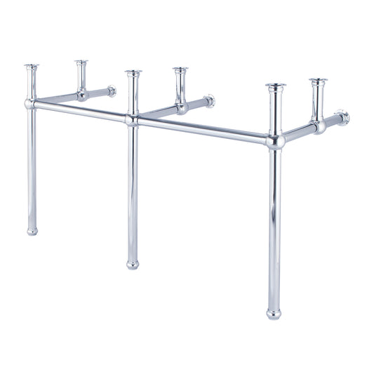 Water Creation | Embassy 60 Inch Wide Double Wash Stand and P-Trap included in Chrome Finish | EB60B-0100