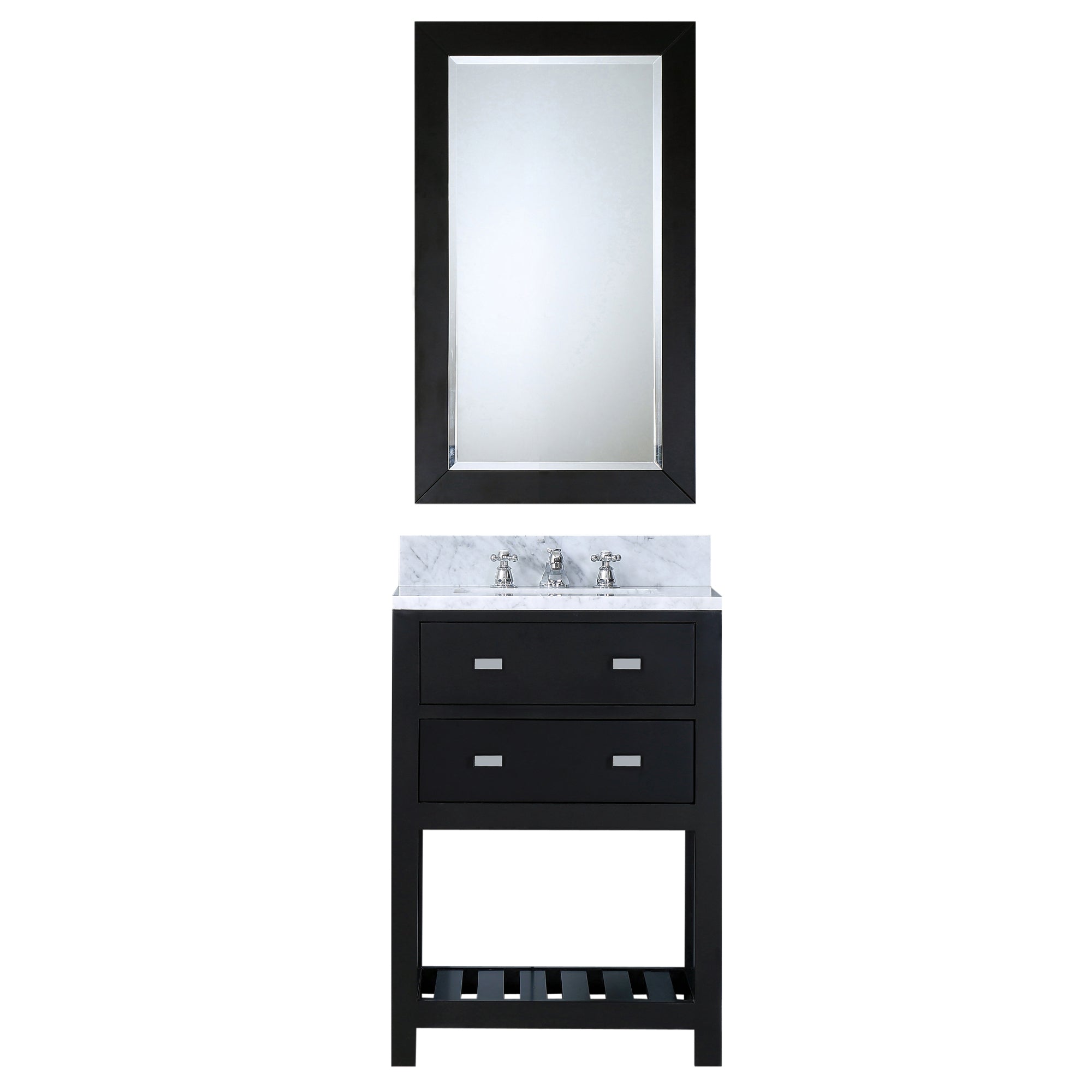 Water Creation | 24 Inch Espresso Single Sink Bathroom Vanity With Matching Framed Mirror From The Madalyn Collection | MA24CW01ES-R21000000