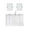 Water Creation | 60" Palace Collection Quartz Carrara Pure White Bathroom Vanity Set With Hardware, Mirror in Polished Nickel (PVD) Finish | PA60QZ05PW-E18000000