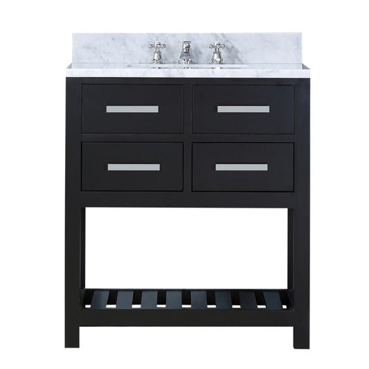 Water Creation | 30 Inch Espresso Single Sink Bathroom Vanity With Faucet From The Madalyn Collection | MA30CW01ES-000BX0901