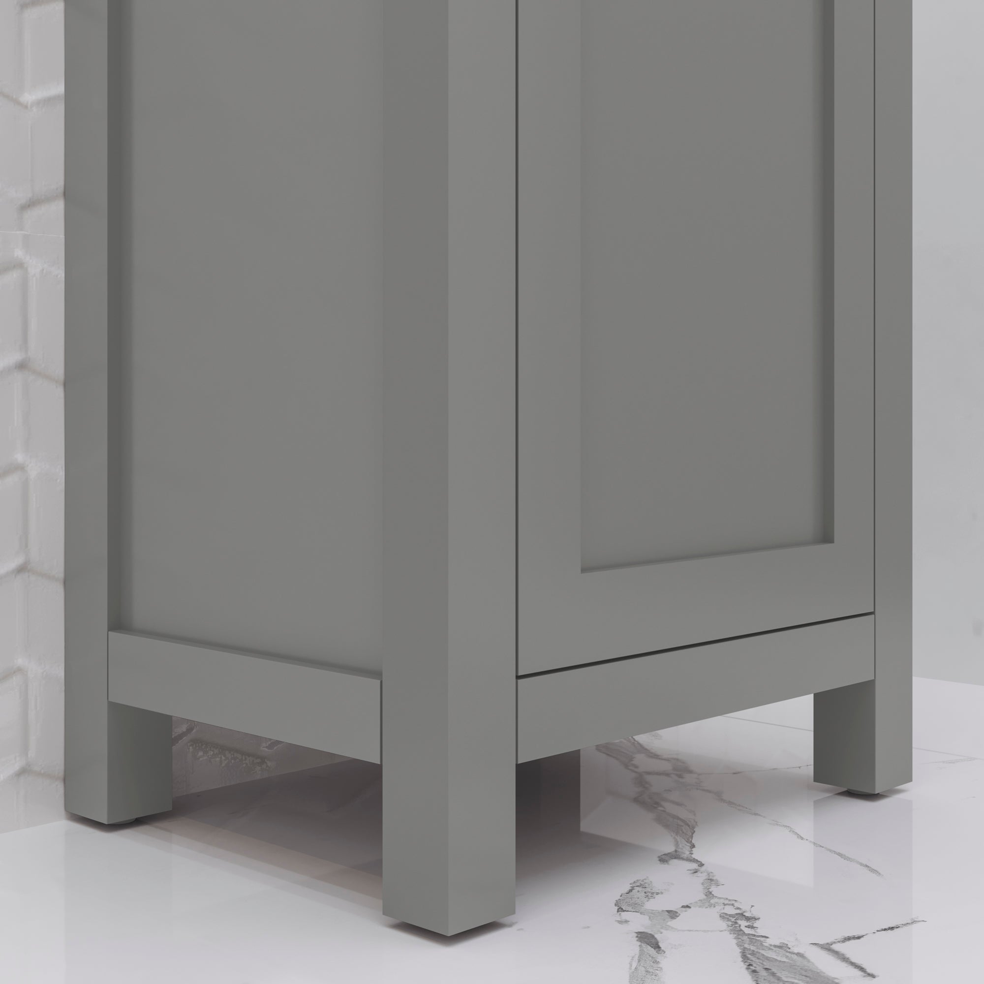 Water Creation | 18 Inch Cashmere Grey MDF Single Bowl Ceramics Top Vanity With Single Door From The MIA Collection | MI18CR01CG-000000000