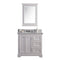 Water Creation | 36 Inch Wide Pure White Single Sink Carrara Marble Bathroom Vanity With Matching Mirror From The Derby Collection | DE36CW01PW-B24000000