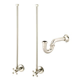 Water Creation | Empire 60 Inch Wide Double Wash Stand and P-Trap included in Polished Nickel (PVD) Finish | EP60B-0500