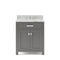 Water Creation | 30 Inch Cashmere Grey Single Sink Bathroom Vanity With Faucet From The Madison Collection | MS30CW01CG-000BX0901