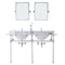 Water Creation | Empire 60 Inch Wide Double Wash Stand, P-Trap, Counter Top with Basin, F2-0012 Faucet and Mirror included in Chrome Finish | EP60E-0112