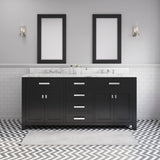 Water Creation | 72 Inch Espresso Double Sink Bathroom Vanity With 2 Matching Framed Mirrors And Faucets From The Madison Collection | MS72CW01ES-R24BX0901