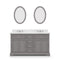 Water Creation | 60 Inch Cashmere Grey Double Sink Bathroom Vanity With Matching Framed Mirrors And Faucets From The Derby Collection | DE60CW01CG-O21BX0901